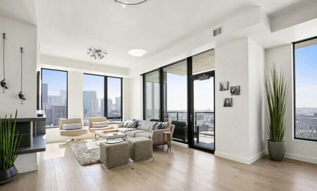 Condo at the Coloradan with Southern views of the city.