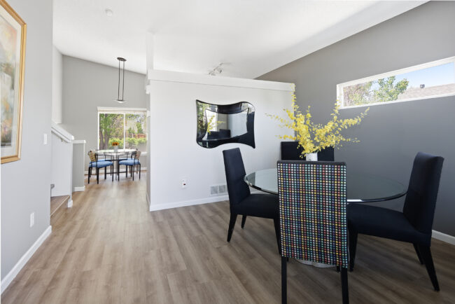 Bright neutral dining room after fresh paint — cosmetic upgrades to sell your home